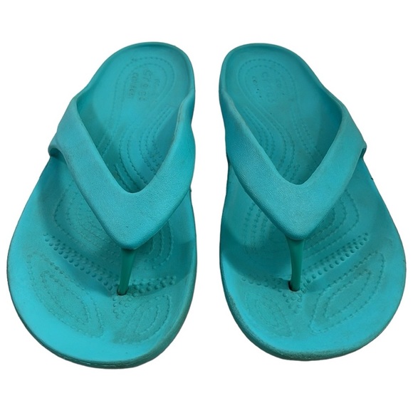CROCS Iconic Comfort Thong Flip Flop Sandals - Bright Light Blue, Wom 8 - Picture 2 of 10